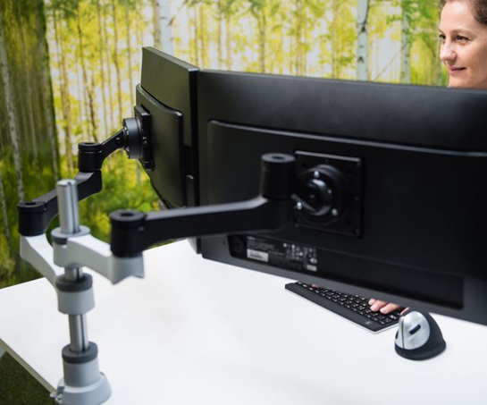 Picture of R-Go Zepher 4 Twin Monitorarm